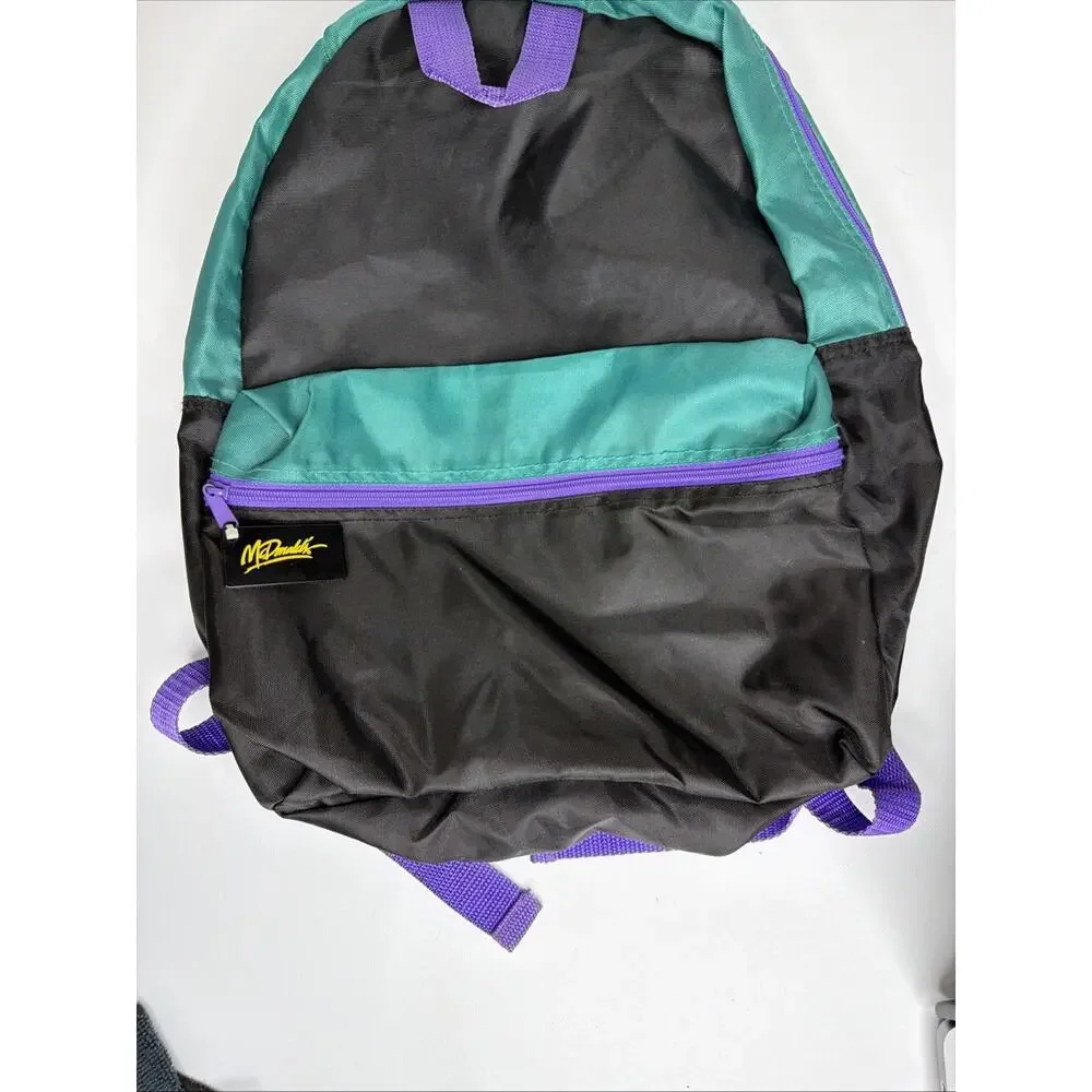 Vintage 1989 Mcdonald's Fast Food Kids Book Bag Backpack 16